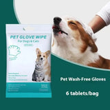 Fur Ease Pet Grooming Glove Wipes | 6-Pack No-Rinse Wipes for Dogs & Cats