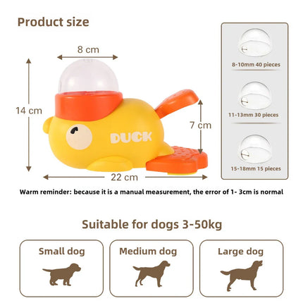 DuckBite Pet Treat Feeder | Duck-Shaped Snack Dispenser for Dogs & Cats
