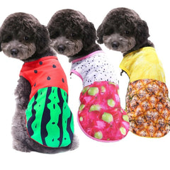 Sevimli Yazlık Köpek Tişörtü | Küçük Irklar İçin Pamuk Polyester Karikatür Baskılı