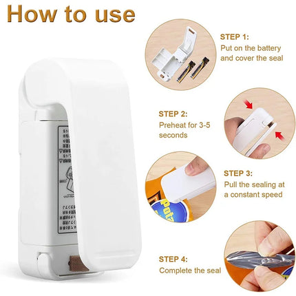 Mini Heat Bag Sealer — Portable Thermal Food Bag Sealer