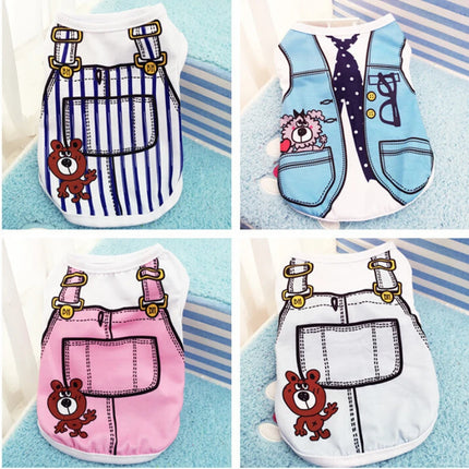Summer Cartoon Dog Shirt – Soft & Breathable Pet T-Shirt for Small Dogs