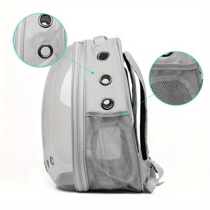 Transparent Cat Carrier Backpack | Large Capacity, Breathable, Durable PC Material