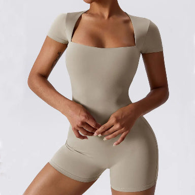 Afrodit Yoga Jumpsuit – Short Sleeve One-Piece