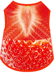 Sevimli Yazlık Köpek Tişörtü | Küçük Irklar İçin Pamuk Polyester Karikatür Baskılı