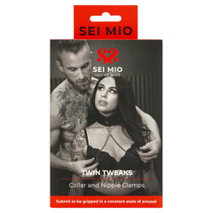 SEI MIO Twin Tweaks Collar with Nipple Clamps
