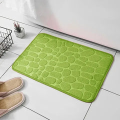 Soft Memory Foam Microfiber Anti-Slip Pebble Floor Mat | Bathroom & Living Room Rug