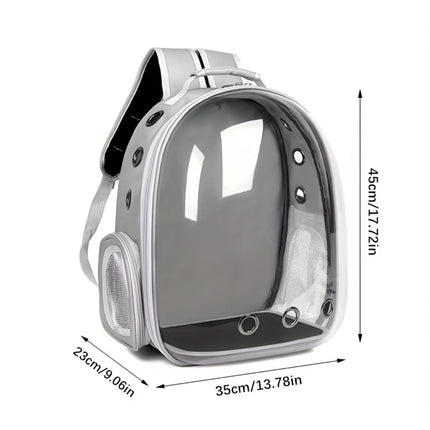 Transparent Cat Carrier Backpack | Large Capacity, Breathable, Durable PC Material