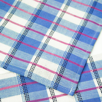 San Andres Gingham Blue & White Table Runner