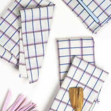 San Lucas Plaid White Napkin