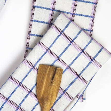 San Lucas Plaid White Napkin