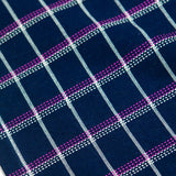 San Lucas Plaid Navy Table Runner