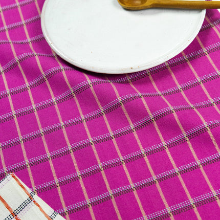 San Lucas Plaid Pink Table Runner
