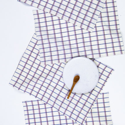 San Lucas Plaid White & Lilac Placemat