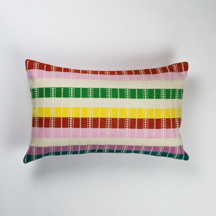 Santiago Rainbow Grid Pillow