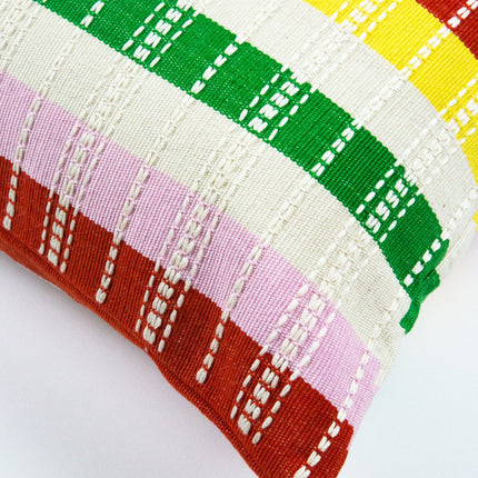 Santiago Rainbow Grid Pillow