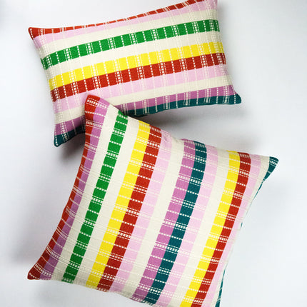 Santiago Rainbow Grid Pillow
