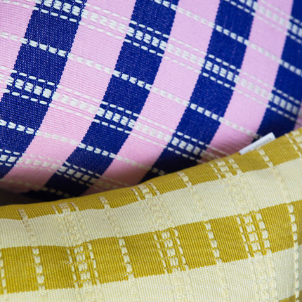 Santiago Grid Pillow - Butter