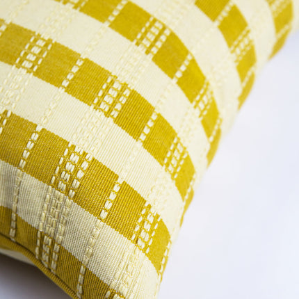 Santiago Grid Pillow - Butter