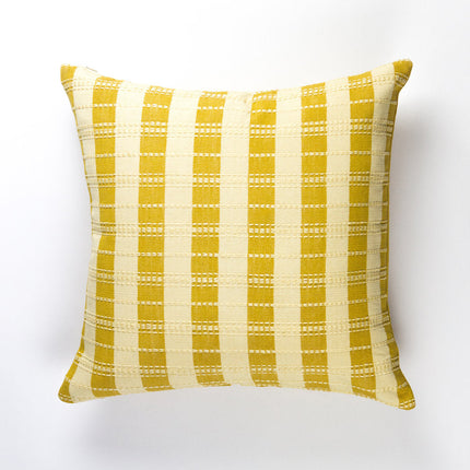 Santiago Grid Pillow - Butter