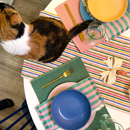 Flora Stripe Party Napkin Set