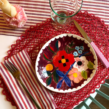 Elina Striped Dinner Napkin Set