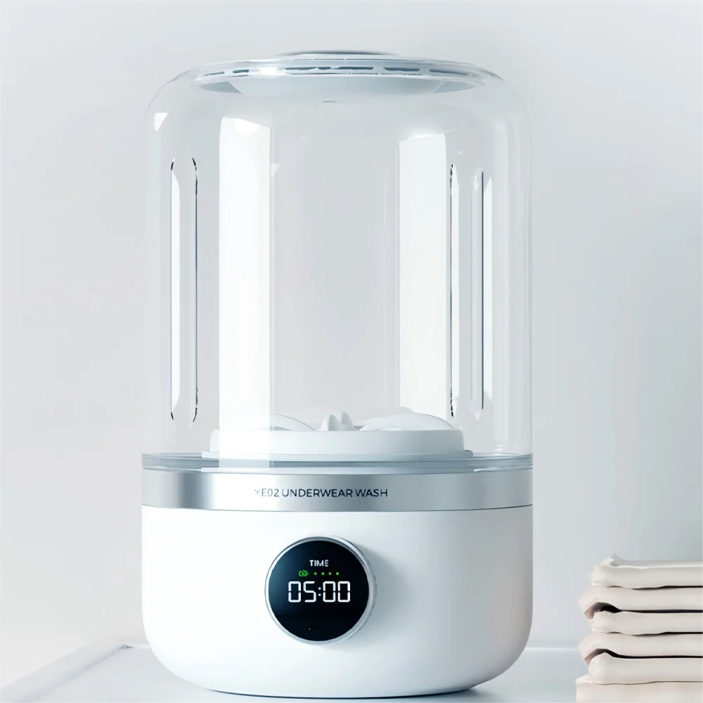 1 litre kablosuz mini çamaşır makinesi iç çamaşırı yıkama için