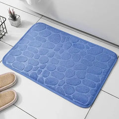 Soft Memory Foam Microfiber Anti-Slip Pebble Floor Mat | Bathroom & Living Room Rug