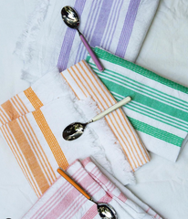 White &amp; Orange Kitchen Towel