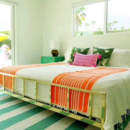 Antigua Pillow - Neon Pink and Yellow