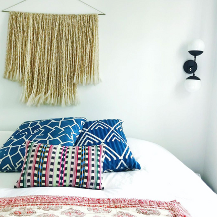 Santiago Atitlan Pink and Lime Pillow