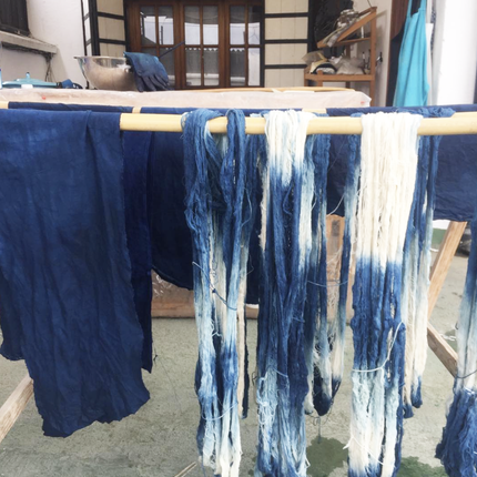 Indigo Shibori Cocktail Napkins Set of 4