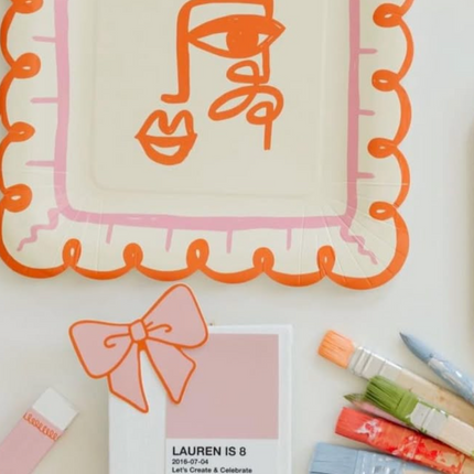 Art Party Dinner Plates (x 12)