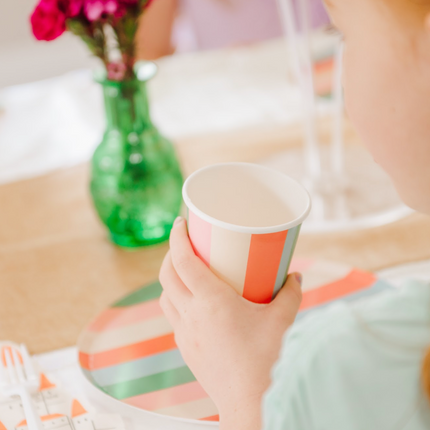 Striped Paper Cups (x 12) - Striped Collection