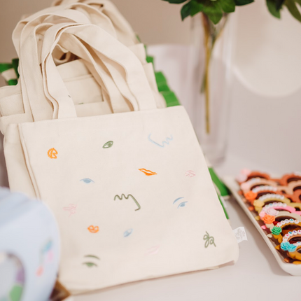 Mini Tote Bag (Art Party Theme)