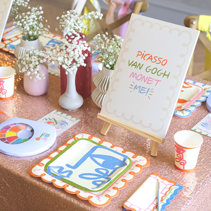 Face Party Cups (x 12) - Art Party Theme