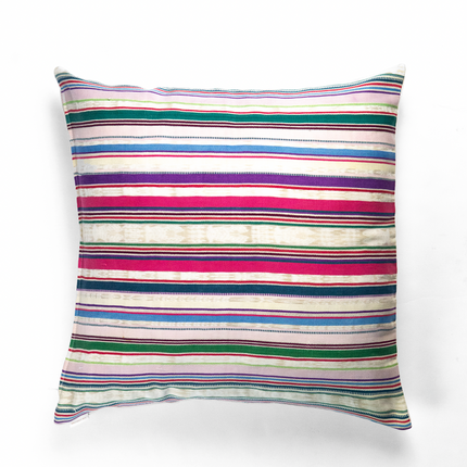 Guatemala el dokuması vintage Luna çizgili ikat yastık, 30x50 cm