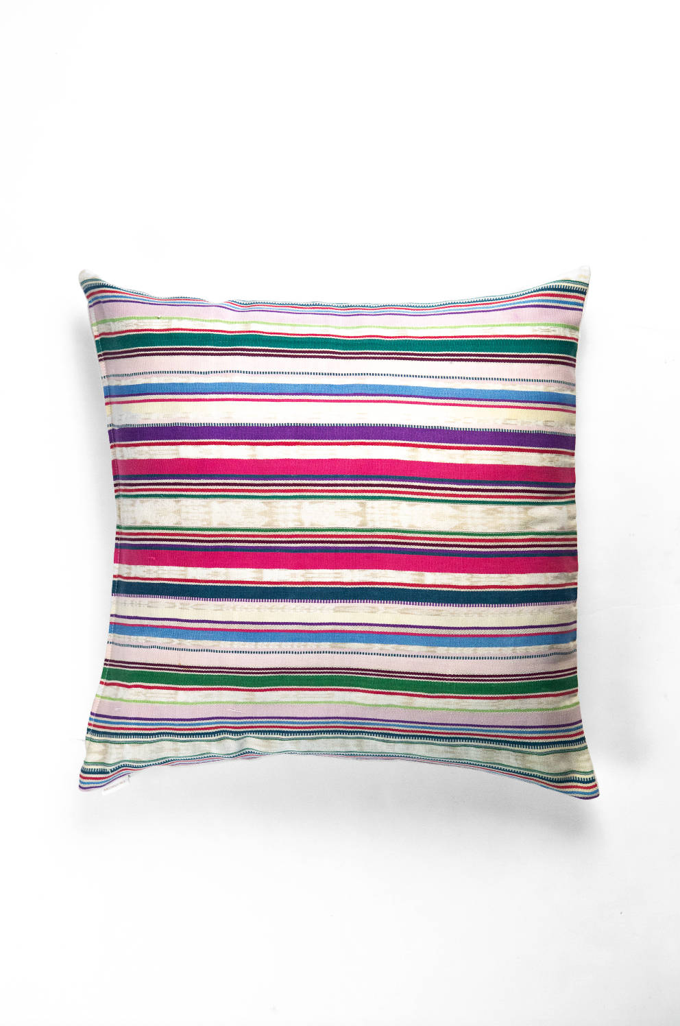 Guatemala el dokuması vintage Luna çizgili ikat yastık, 30x50 cm