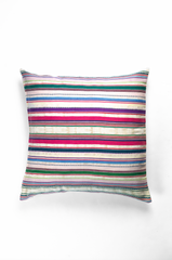 Guatemala el dokuması vintage Luna çizgili ikat yastık, 30x50 cm