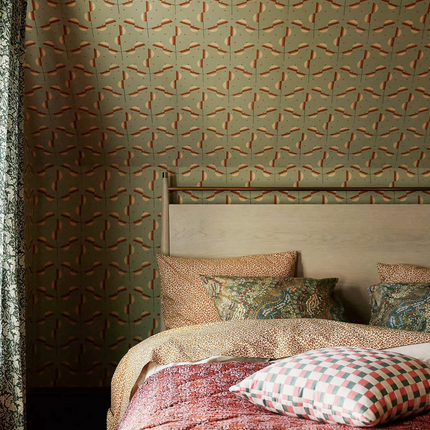 Sujani Pillow - Green & Pink Checkered