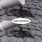 Soft Memory Foam Microfiber Anti-Slip Pebble Floor Mat | Bathroom & Living Room Rug