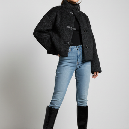 Short Wool-Feel Jacket, Upper West Side | Women - BYMANYC ® New York