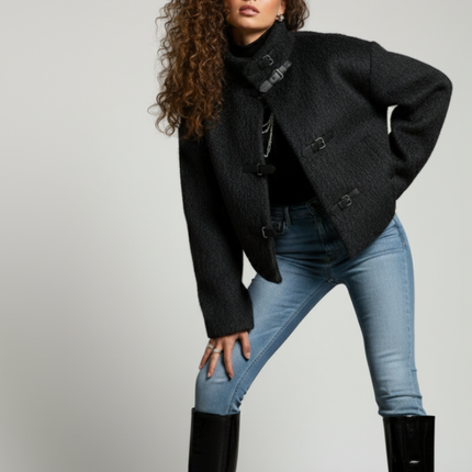 Short Wool-Feel Jacket, Upper West Side | Women - BYMANYC ® New York