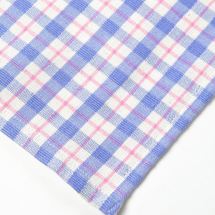 Sofia Plaid Dinner Napkin in Periwinkle Blue and Pink