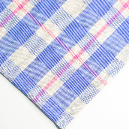 Abigail Plaid Dinner Napkin in Periwinkle Blue and Pink