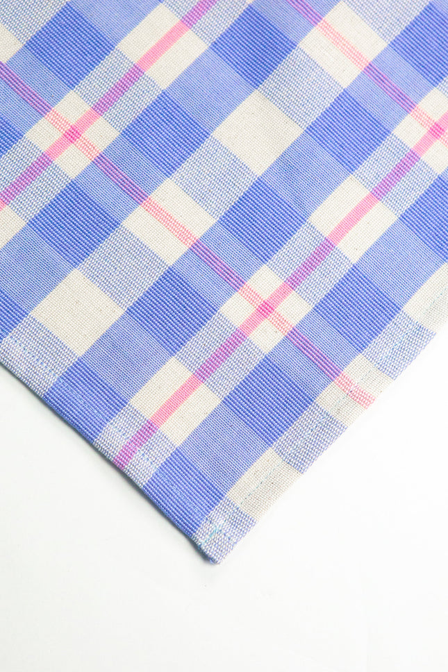 Abigail Plaid Placemat – Periwinkle Blue & Pink