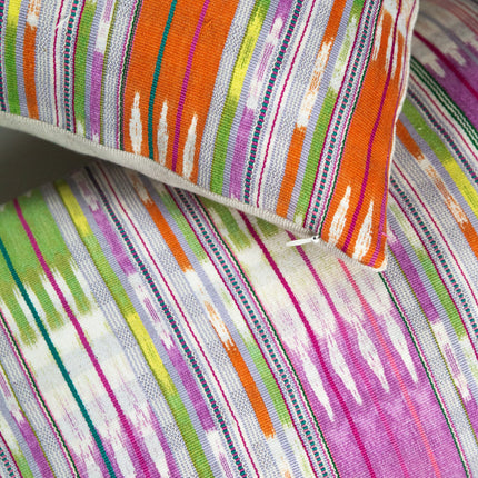 Vintage 70s Ikat Multi Pillow - 12" x 20"