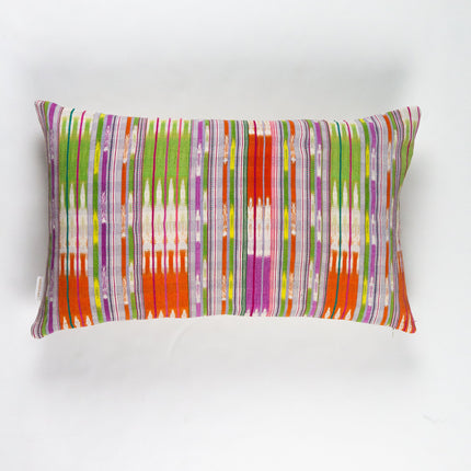 Vintage 70s Ikat Multi Pillow - 12" x 20"