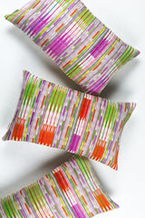 Vintage 70s Ikat Multi Pillow - 12" x 20"