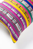 Vintage Rainbow Ikat Pillow - 12" x 20"