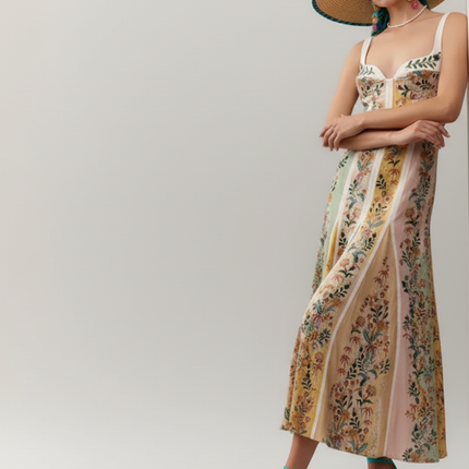 Strapless Floral Dress, The Hamptons | Women - BYMANYC ® New York